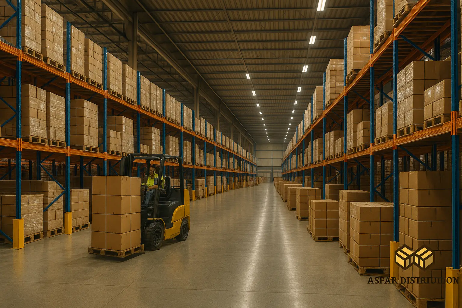 Example of what a distribution center looks like for efficient order fulfillment
